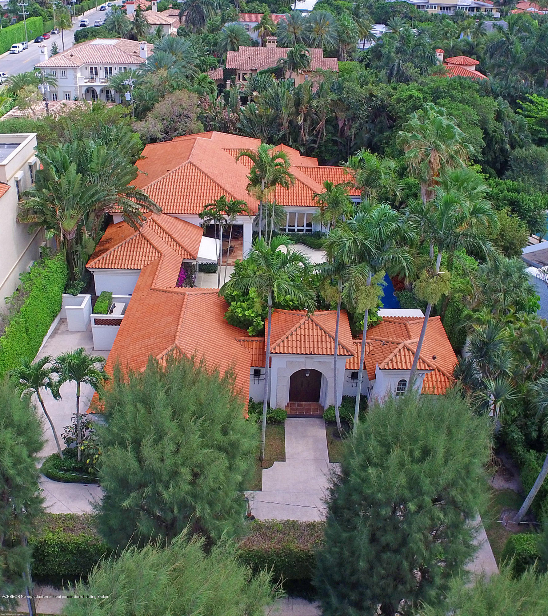 210 Wells Road Palm Beach, FL 33480 - Photo 2 of 65 an aerial view of house with swimming pool outdoor seating and yard