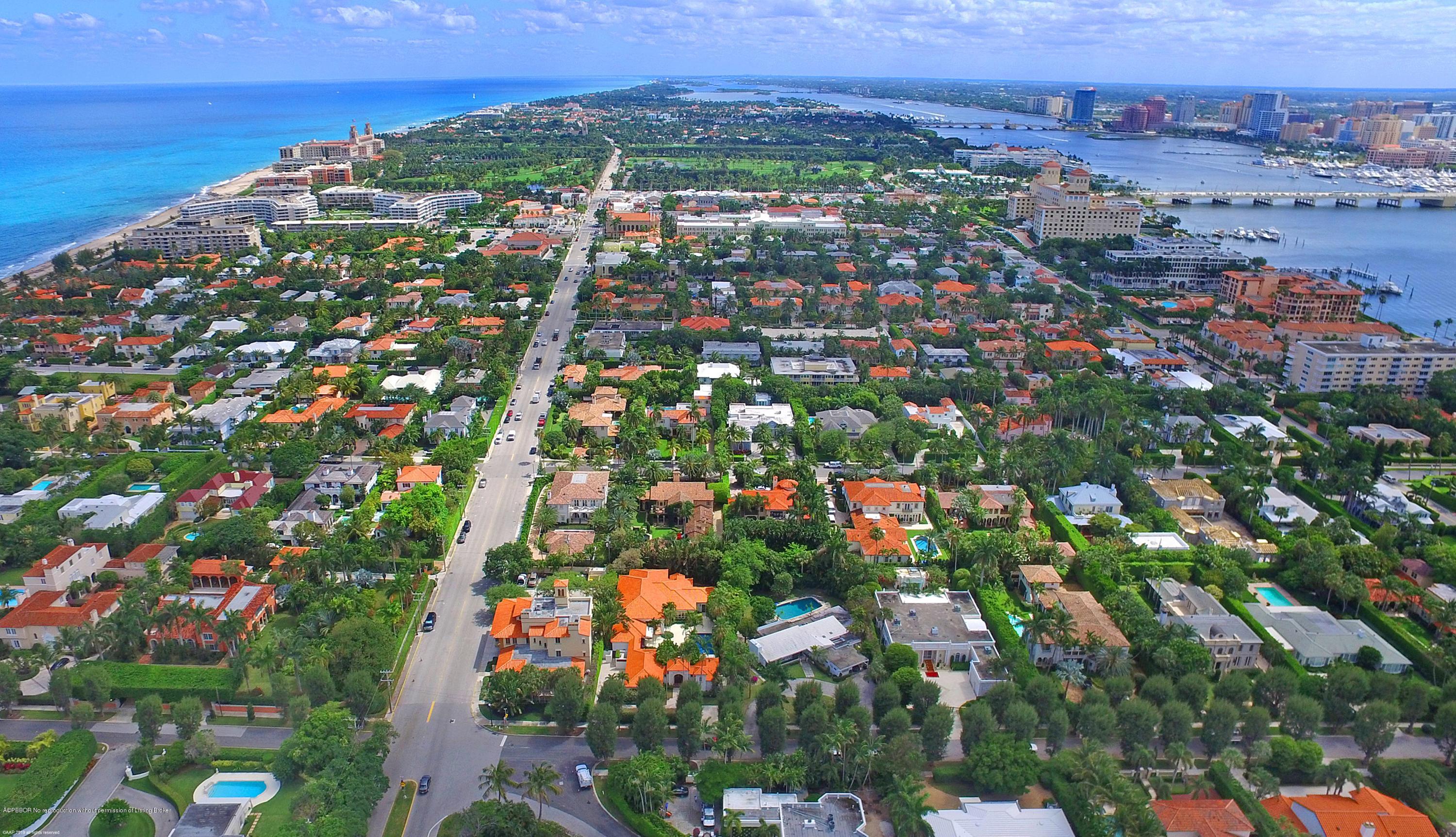 210 Wells Road Palm Beach, FL 33480 - Photo 54 of 65 an aerial view of residential houses with outdoor space and trees