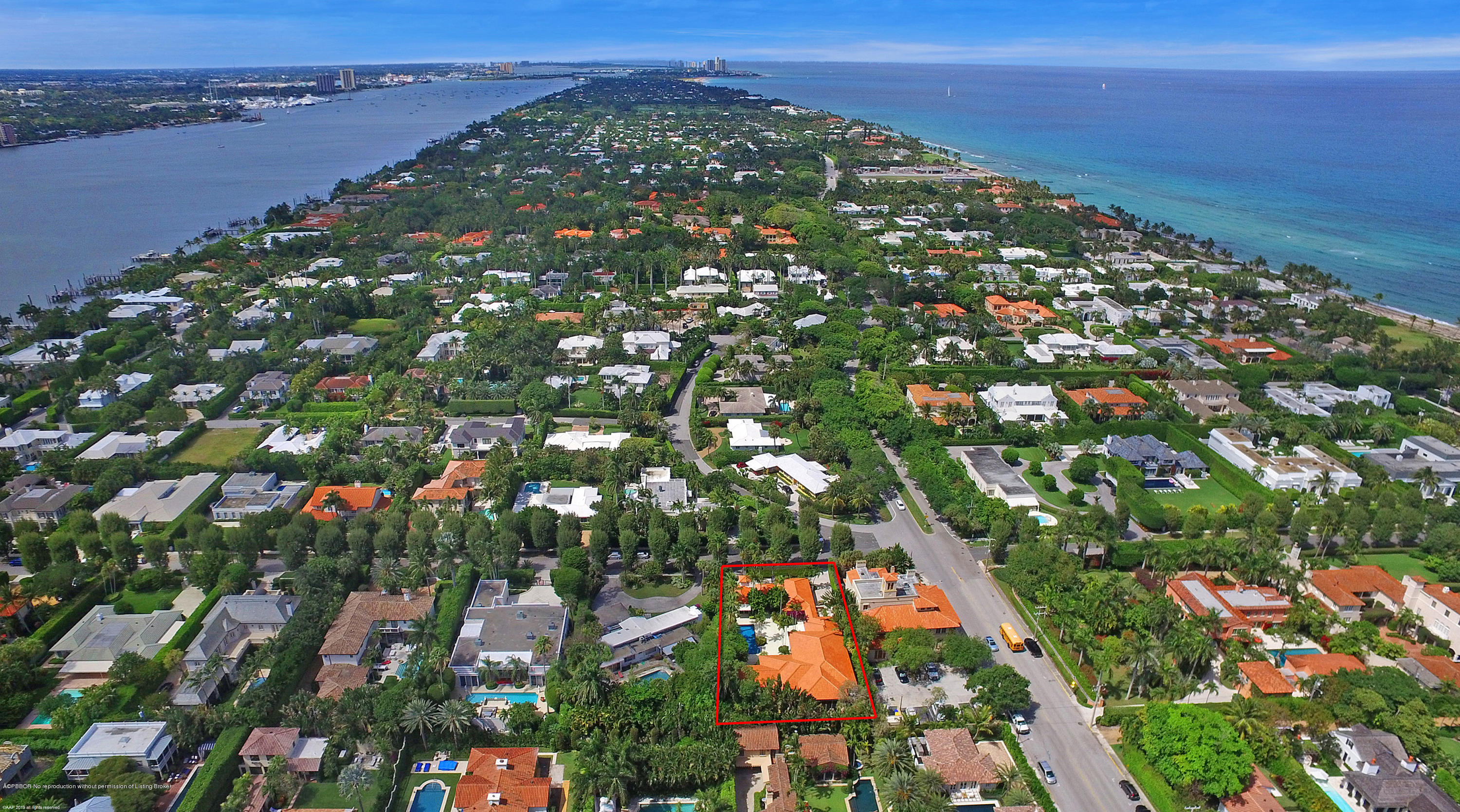 210 Wells Road Palm Beach, FL 33480 - Photo 59 of 65 an aerial view of residential houses with outdoor space and trees
