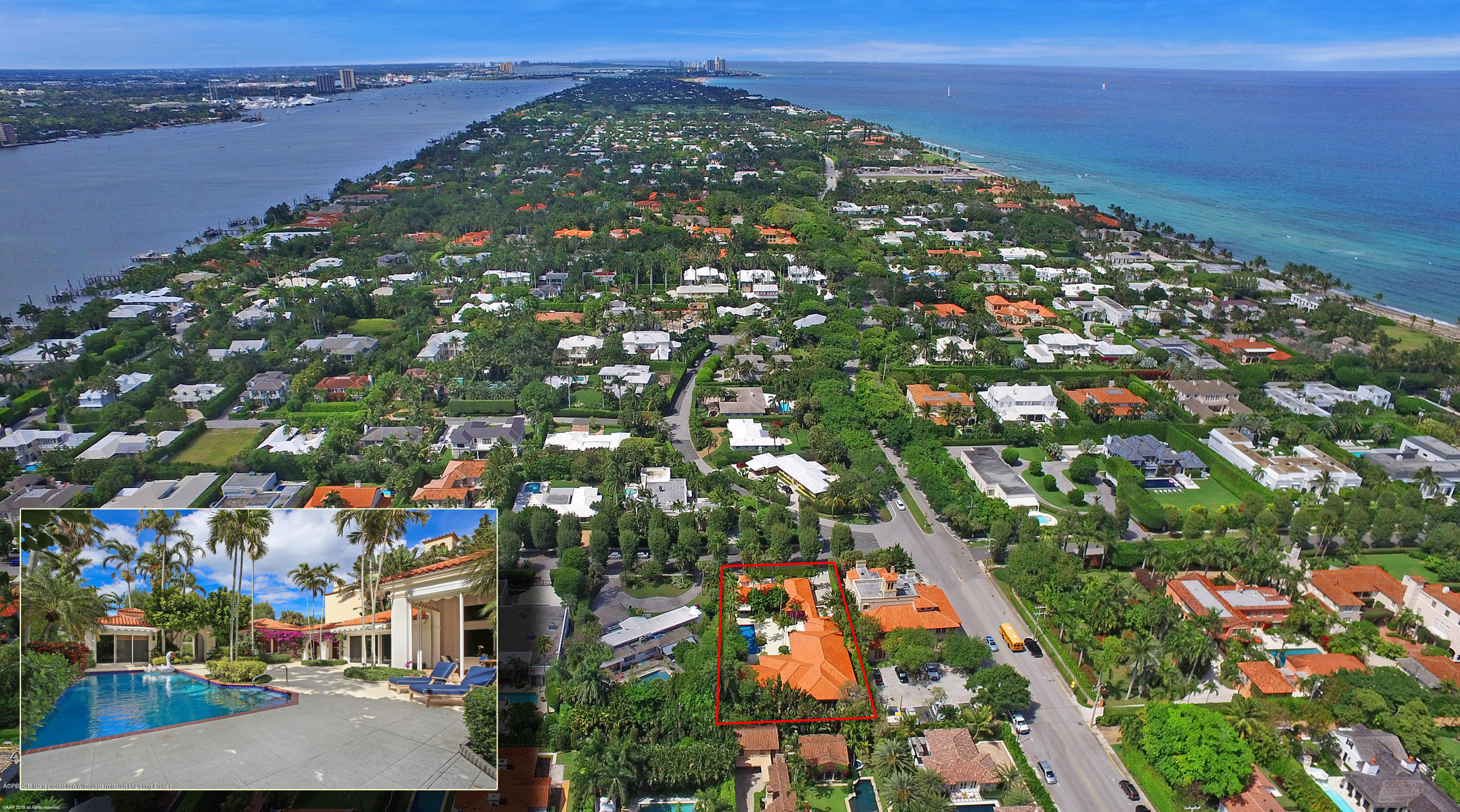 210 Wells Road Palm Beach, FL 33480 - Photo 60 of 65 an aerial view of residential houses with outdoor space and trees