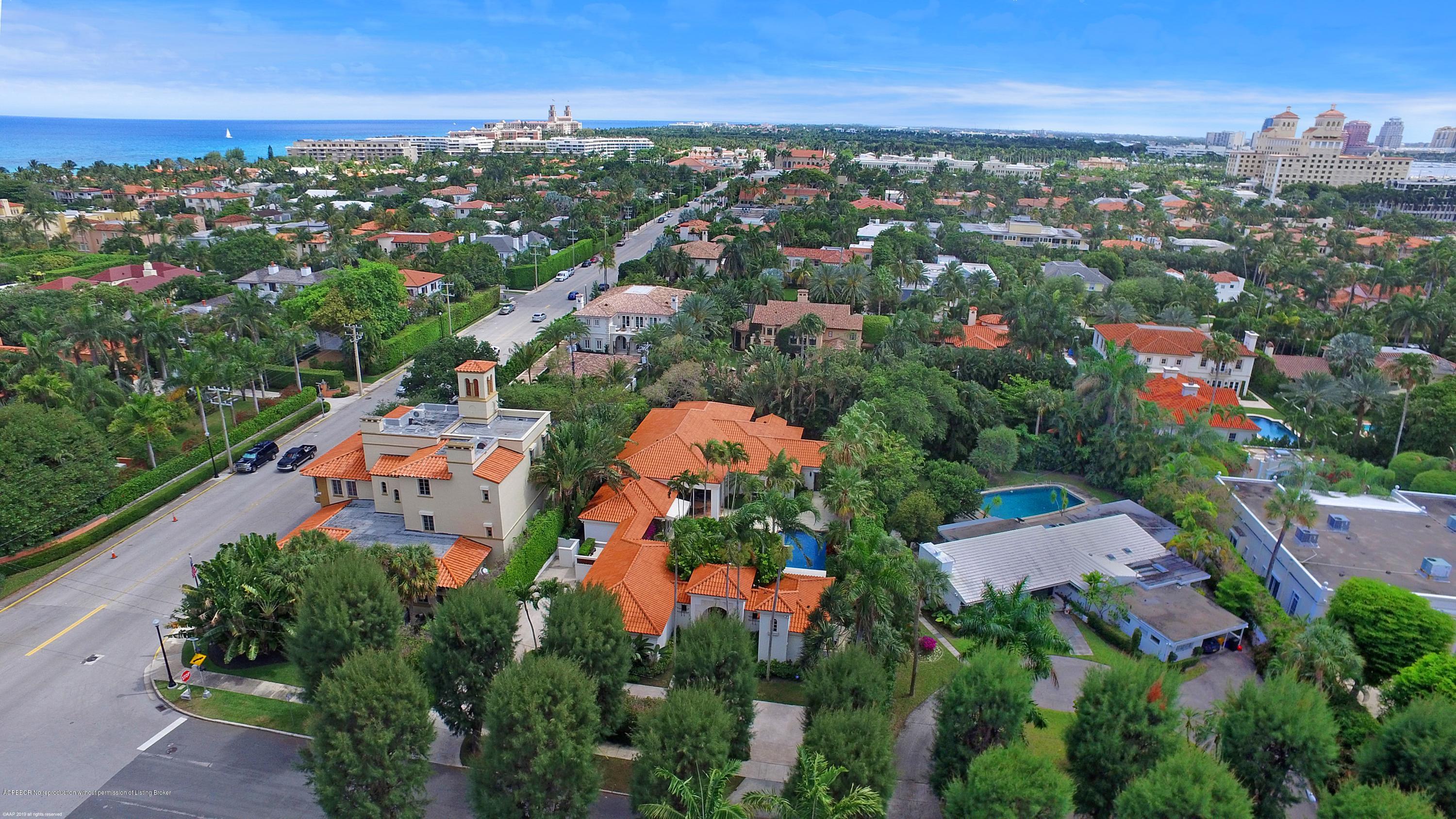 210 Wells Road Palm Beach, FL 33480 - Photo 61 of 65 an aerial view of residential houses with outdoor space and trees