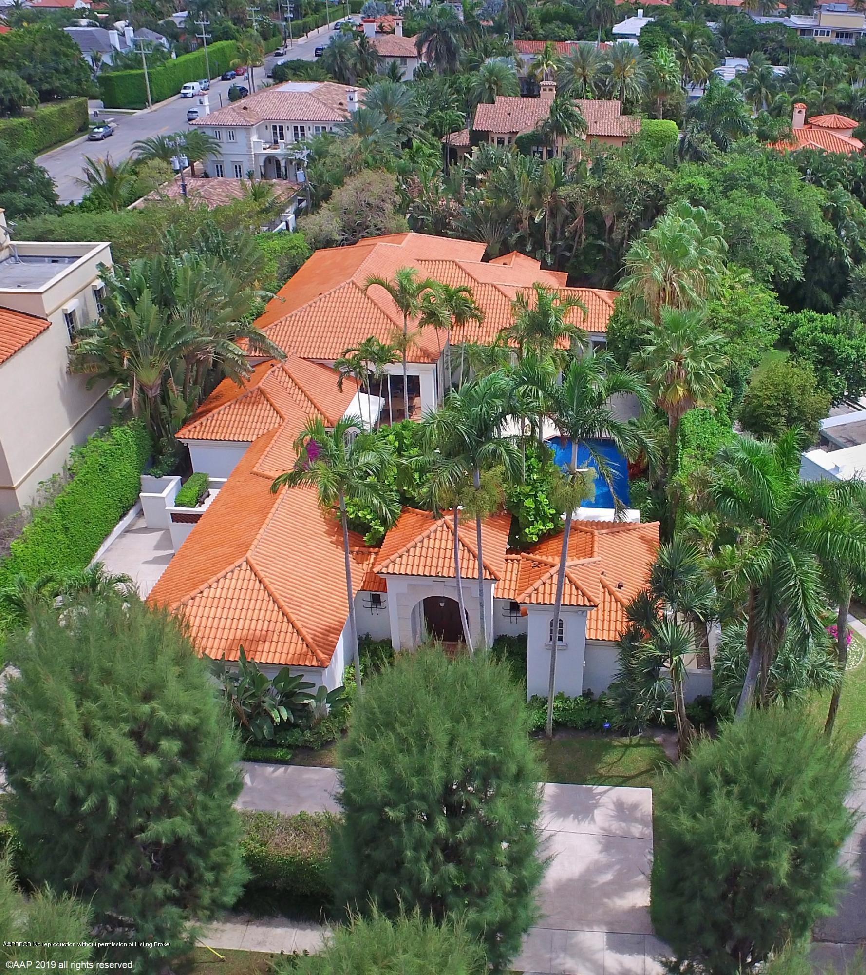 210 Wells Road Palm Beach, FL 33480 - Photo 63 of 65 an aerial view of a house with a garden