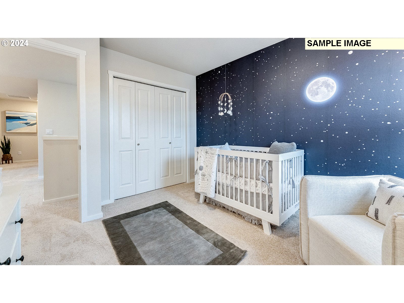 833 Northeast 174th Street Ridgefield, WA 98642 - Photo 17 of 28 a living room with a baby crib furniture and a window