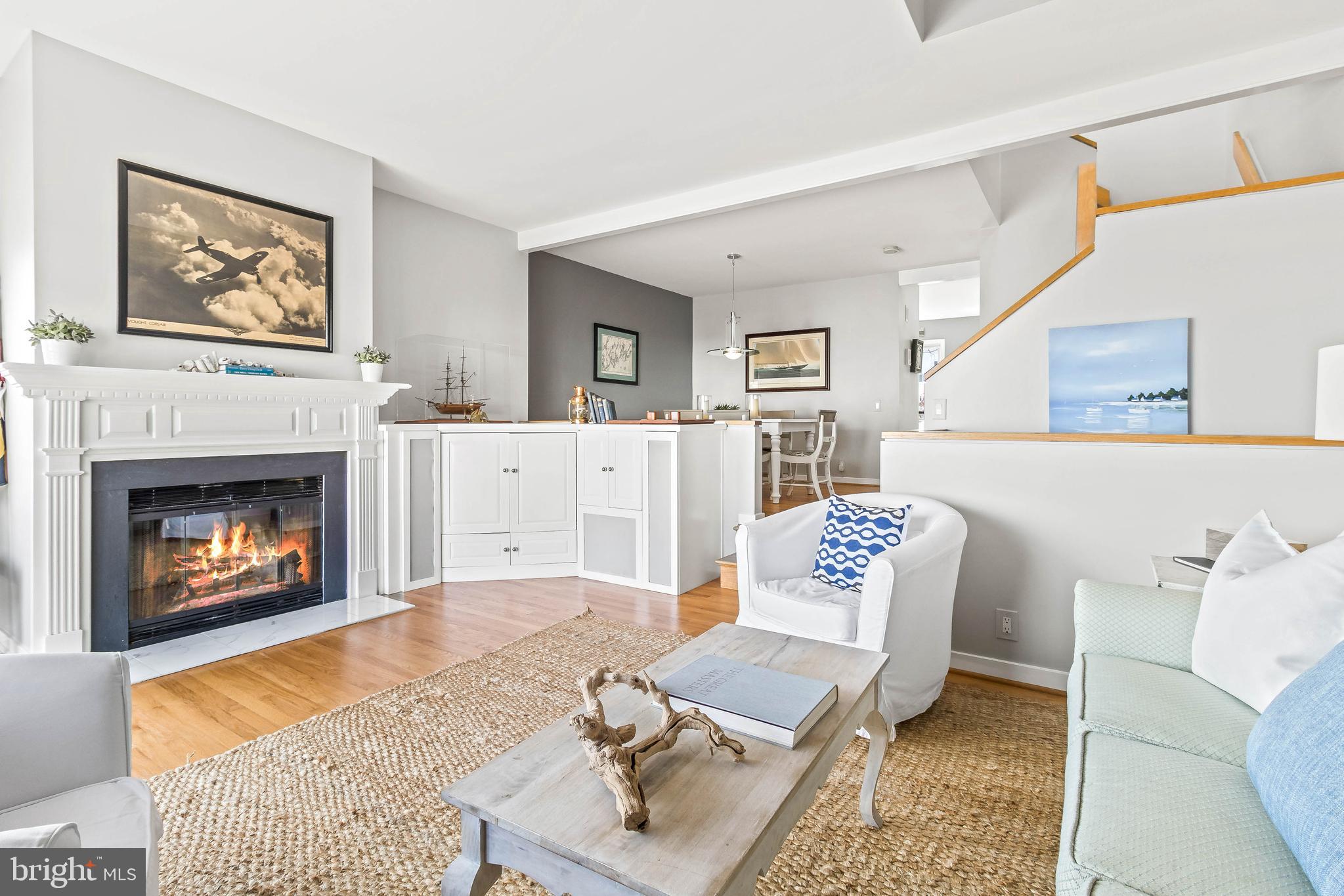 1 Compromise Street Annapolis, MD 21401 - Photo 10 of 39 Living room w/ wood burning fireplace