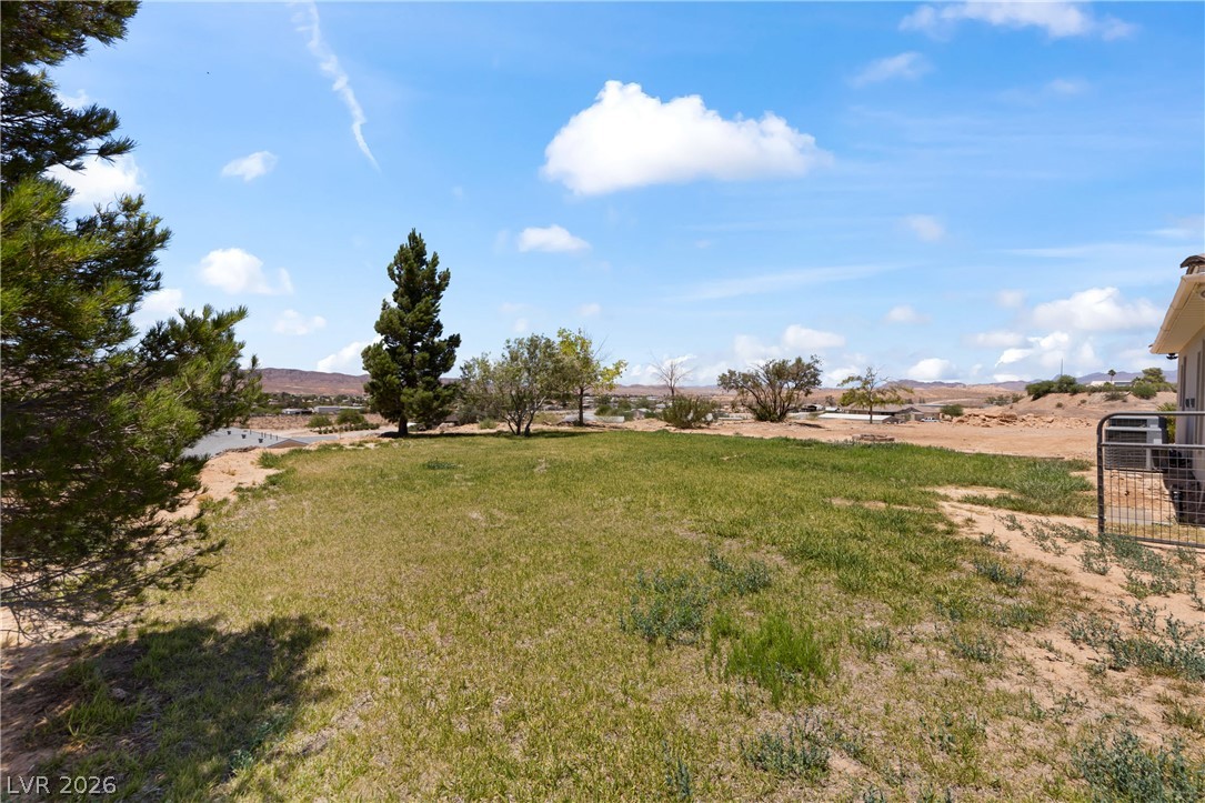 575 Gann Avenue Logandale, NV 89021 - Photo 56 of 75 A spacious yard offers broad views of the surrounding hills, perfect for future expansion.