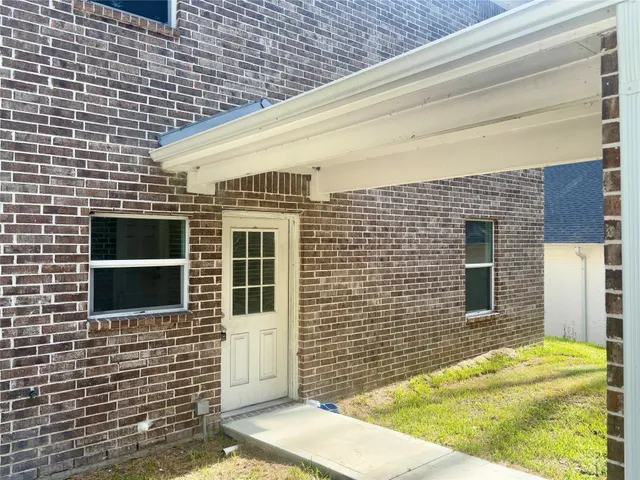 a view of front door of house