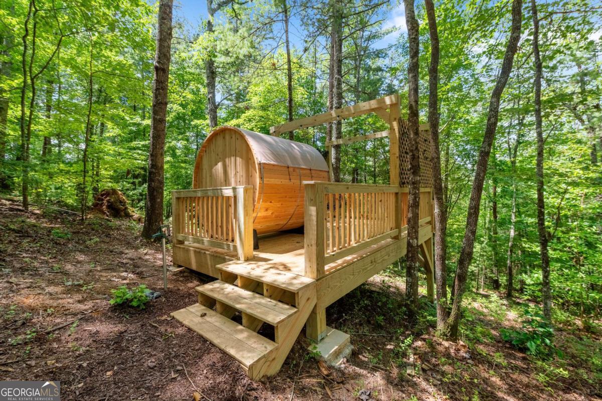 120 Community Hill Drive Blue Ridge, GA 30513 - Photo 51 of 57 a view of a small yard with large trees and plants