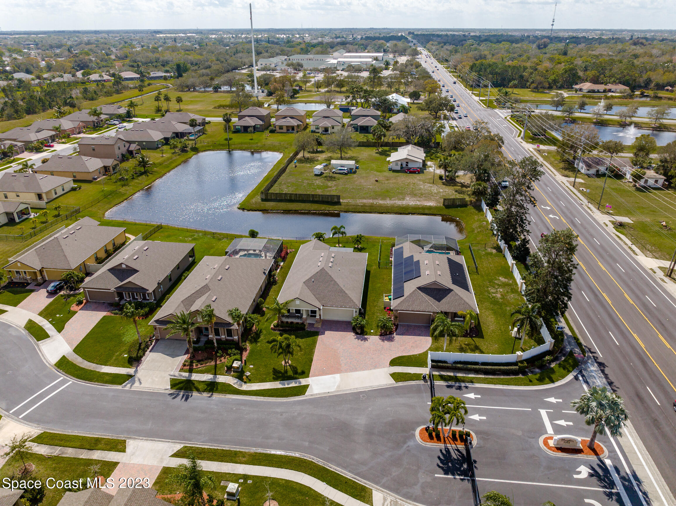 Undisclosed Address Melbourne, FL 32901 - Photo 53 of 53 an aerial view of residential houses with outdoor space