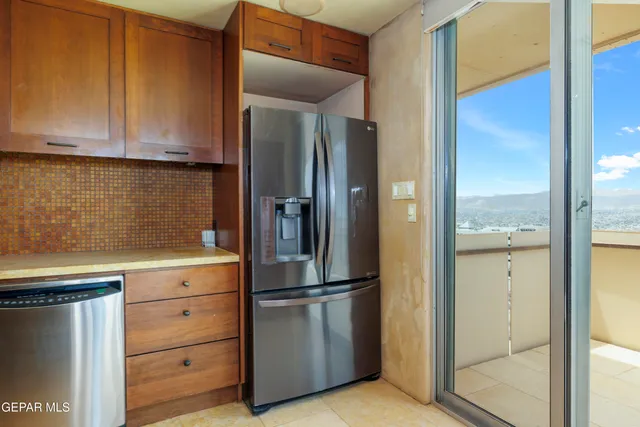 a view of balcony with city view