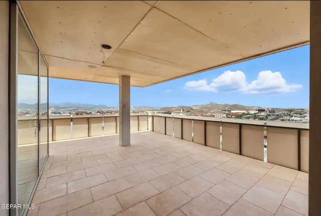 a view of a sky from a terrace