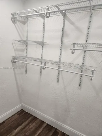 a close view of closet