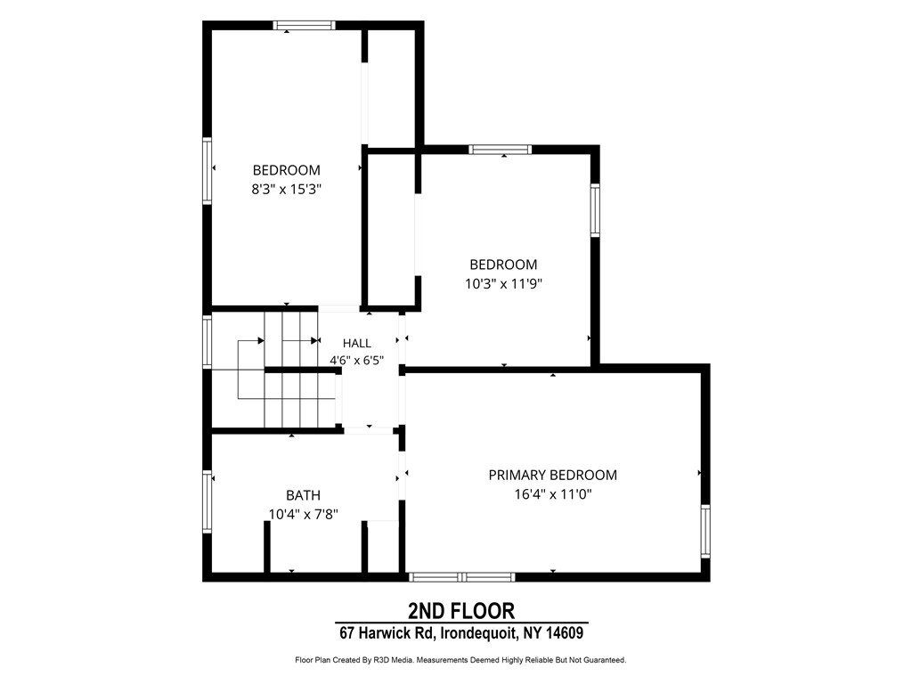 67 Harwick Road Irondequoit, NY 14609 - Photo 32 of 33 2nd Floor Layout & Dimensions