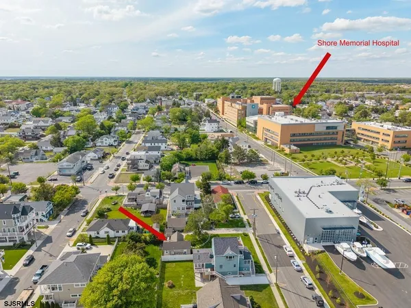 an aerial view of multiple house