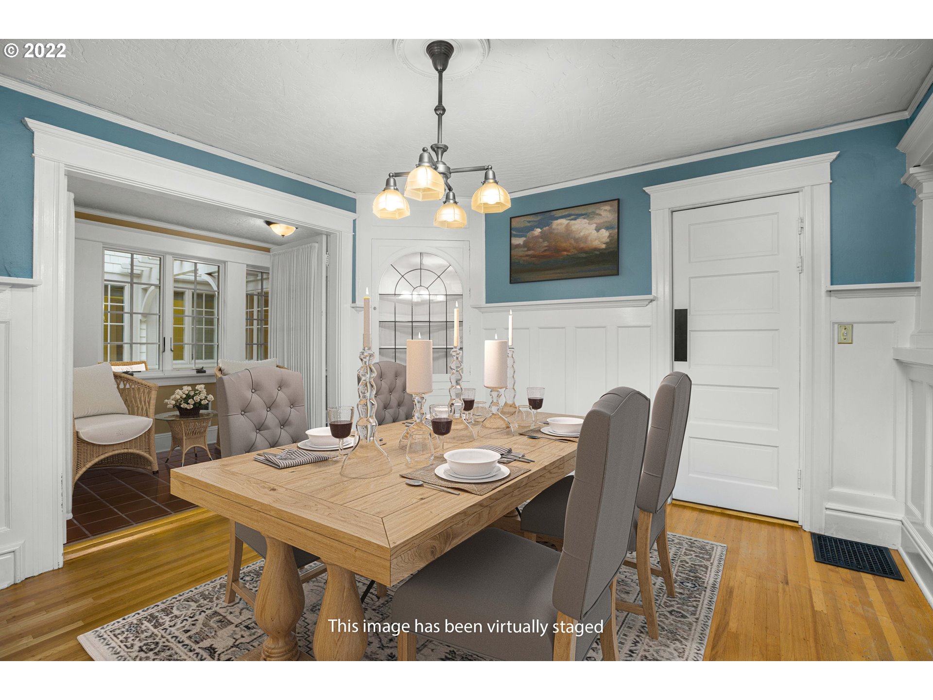 2554 Southwest Arden Road Portland, OR 97201 - Photo 9 of 26 a view of a dining room with furniture and wooden floor