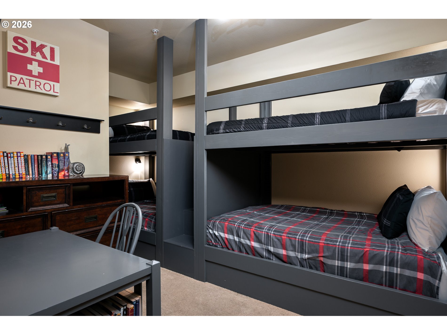 31250 East Collins Lake Road, Unit 6 Government Camp, OR 97028 - Photo 23 of 35 a bedroom with a bed and a dresser