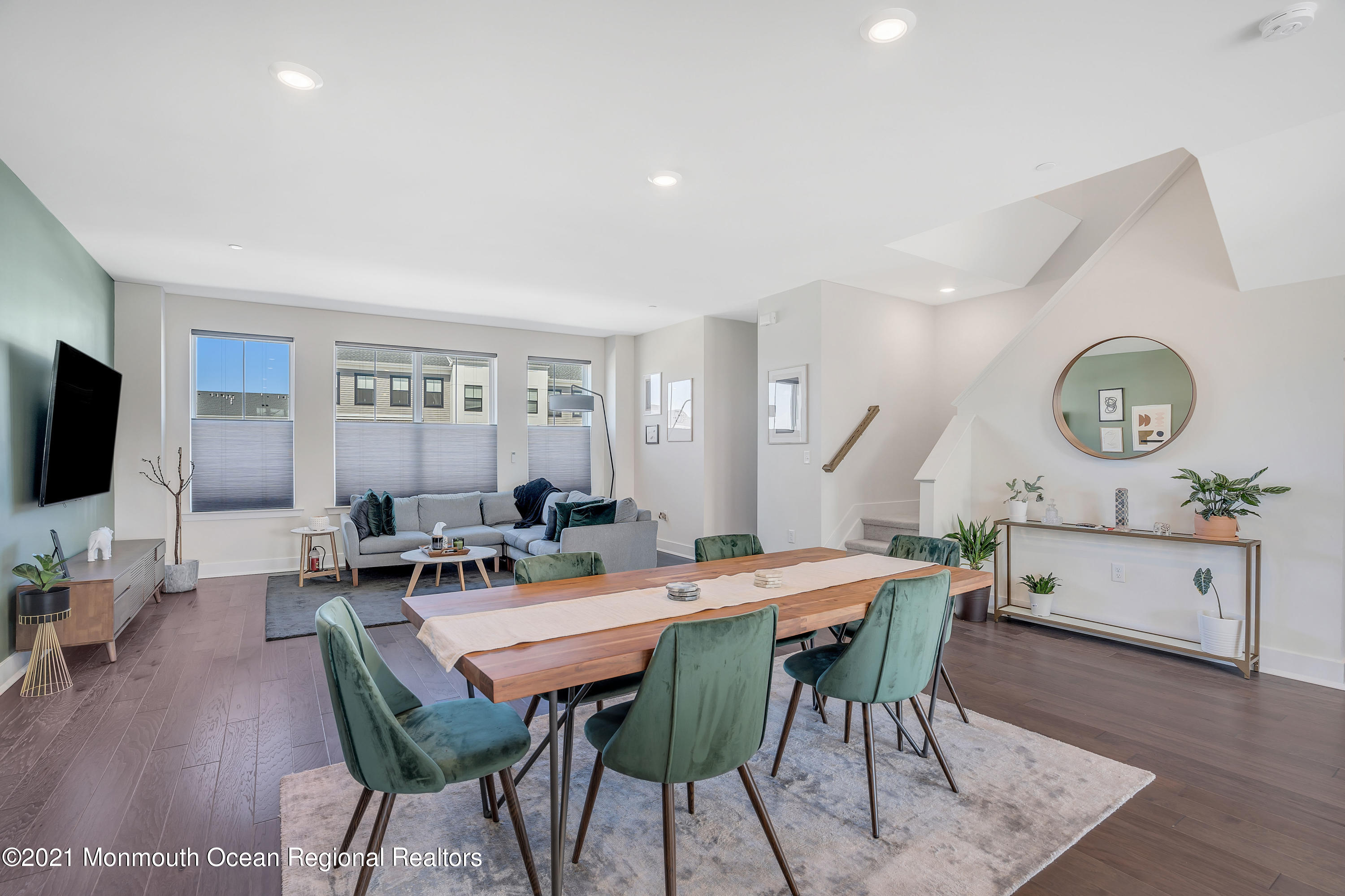 26 Kelly Way Tinton Falls, NJ 07724 - Photo 14 of 34 a view of a dining room with livingroom view and wooden floor