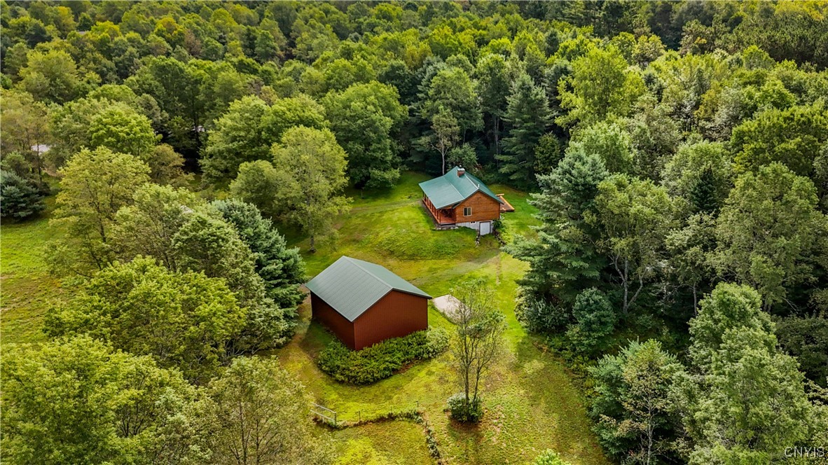 1276 Grant Road Russia, NY 13324 - Photo 39 of 40 Aerial house & pole barn