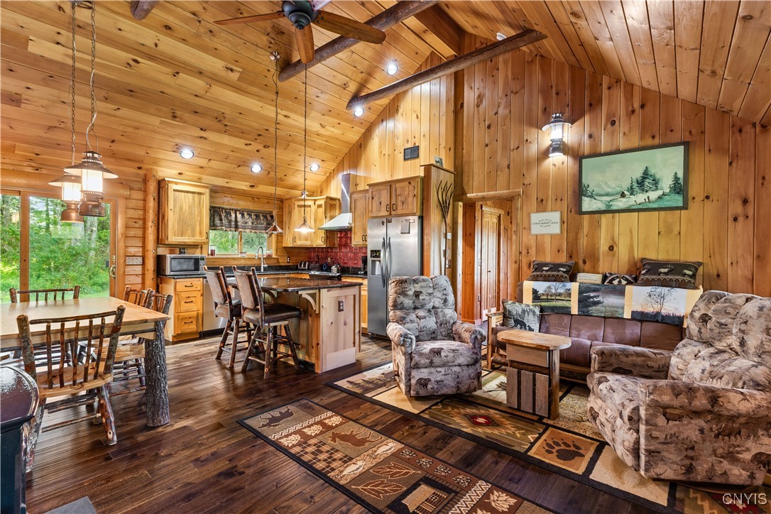 1276 Grant Road Russia, NY 13324 - Photo 8 of 40 Living room area & kitchen view