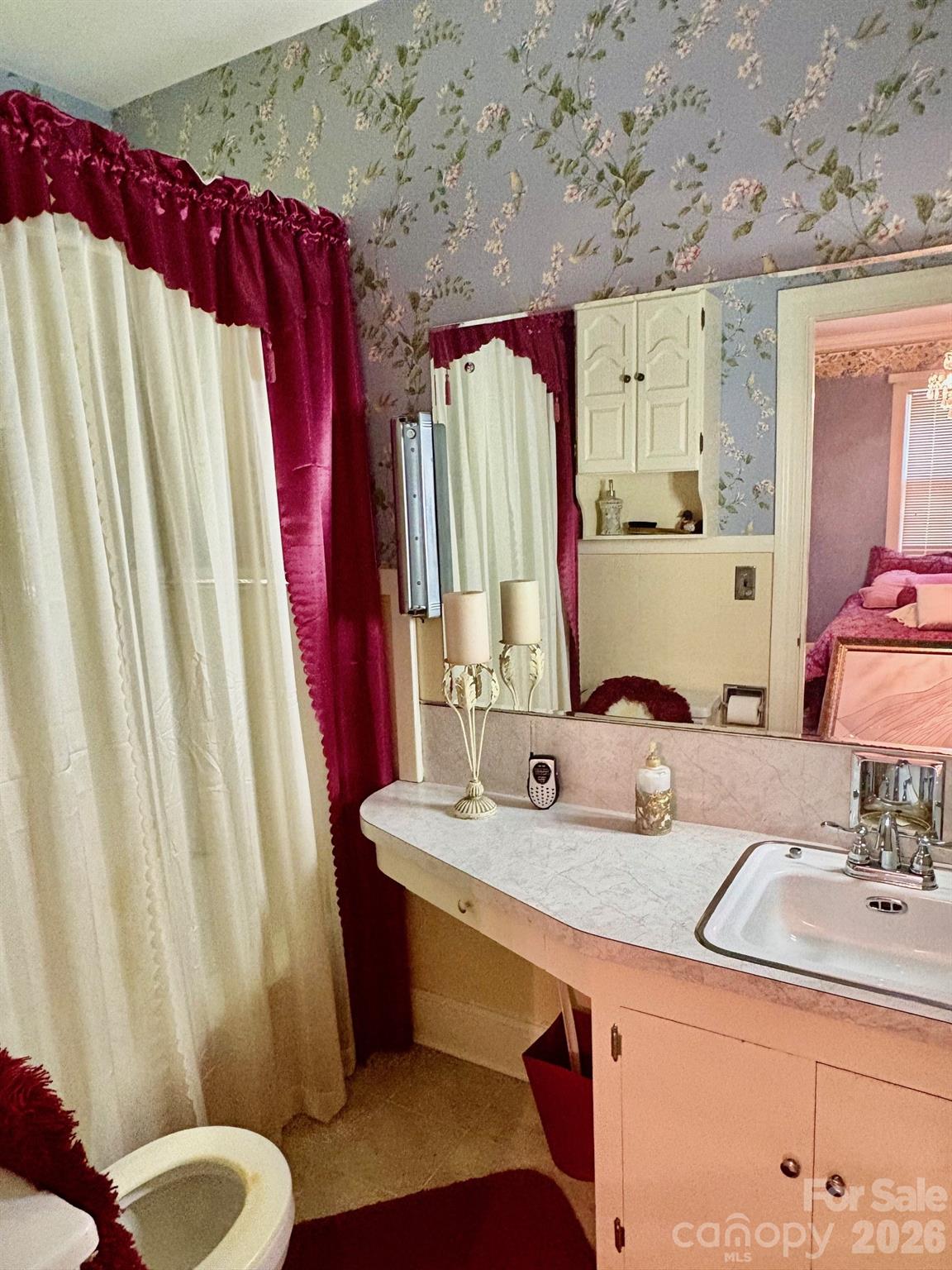 1612 South New Hope Road Gastonia, NC 28054 - Photo 20 of 38 a bathroom with a sink and a mirror