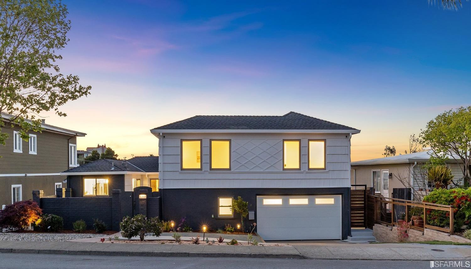 a front view of a house