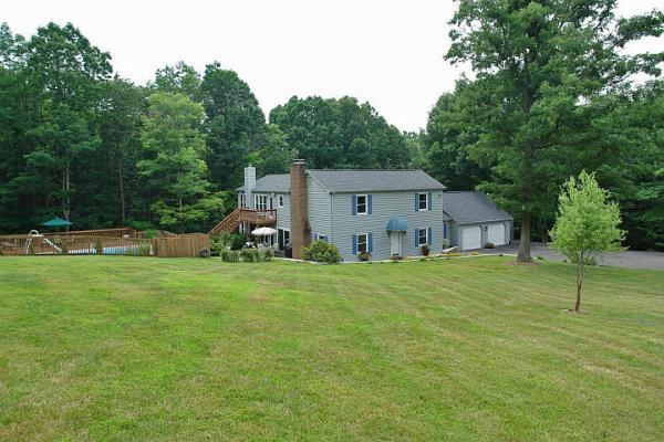 215 W Road Blue Ridge, VA 24064 - Photo 3 of 47 a backyard of a house with plants and large trees