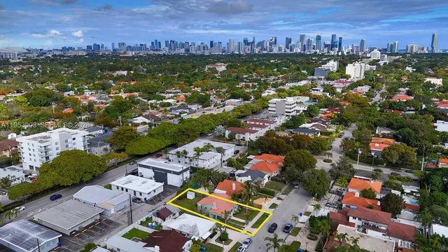 an aerial view of a city