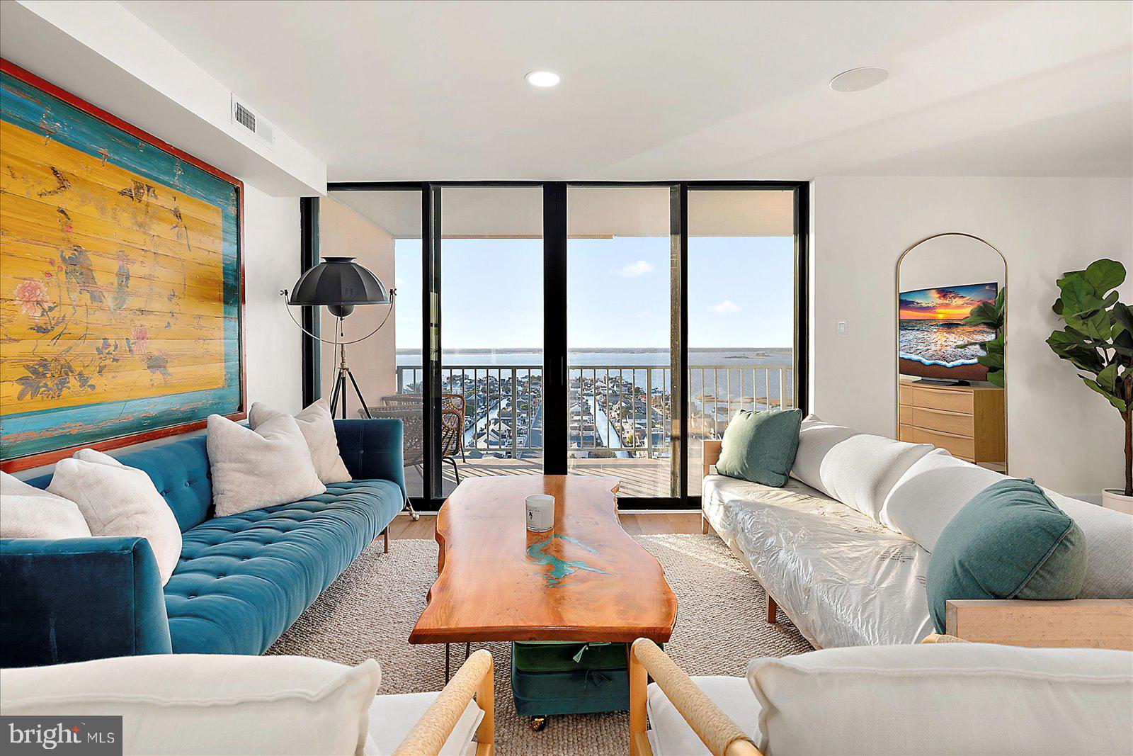 11000 Coastal Highway, Unit 2000 Ocean City, MD 21842 - Photo 39 of 102 a living room with furniture and a large window