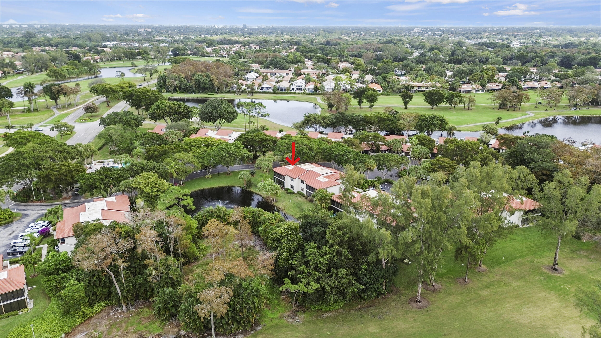 21691 Tall Palm Circle, Unit 3C Boca Raton, FL 33433 - Photo 42 of 48 an aerial view of residential houses with outdoor space and swimming pool