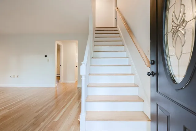 a view of an entryway with staircase