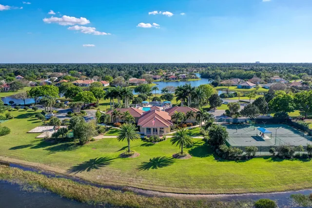 an aerial view of multiple house