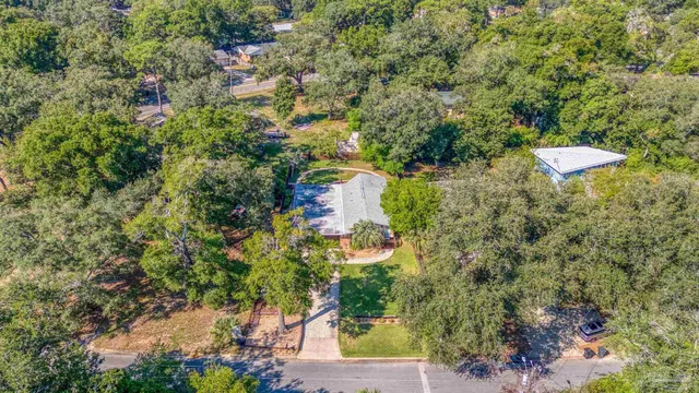 a view of a backyard with a garden