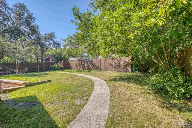 a view of a backyard