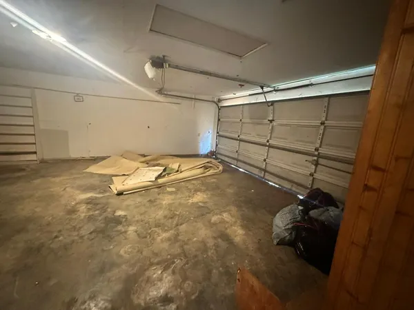 a view of a garage
