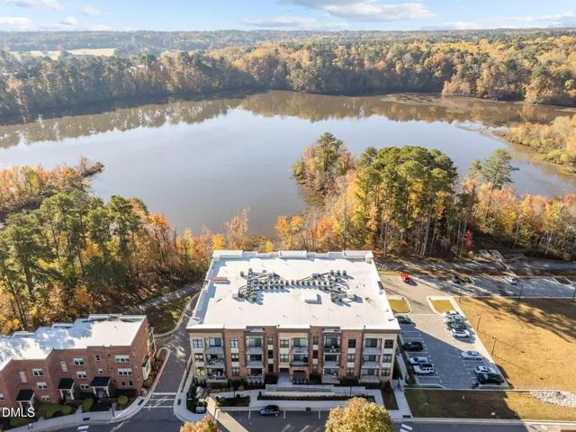 a view of a lake with a mountain view