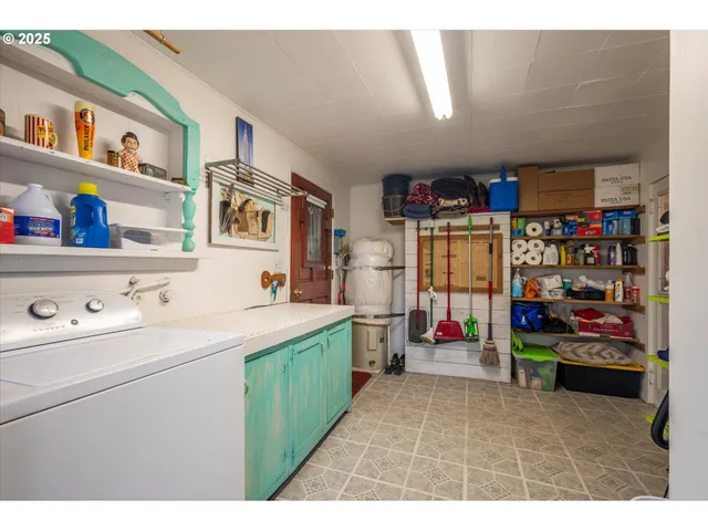 a room with storage and utility