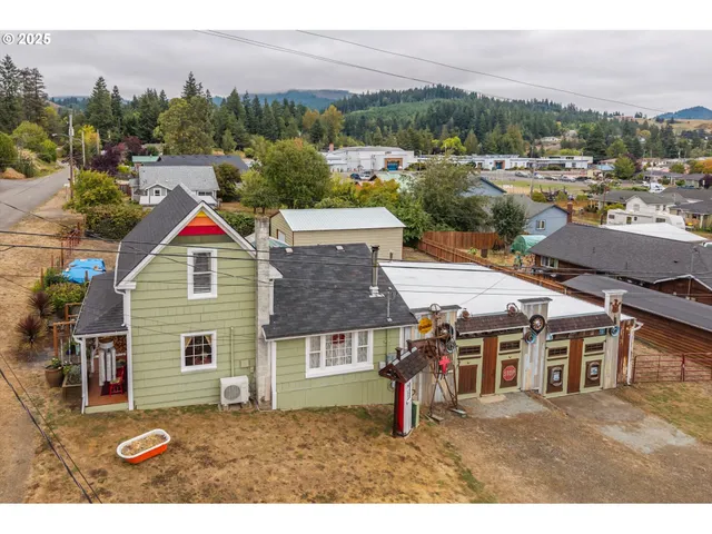 a aerial view of a house