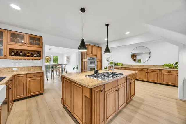 a view of a balcony with an outdoor space