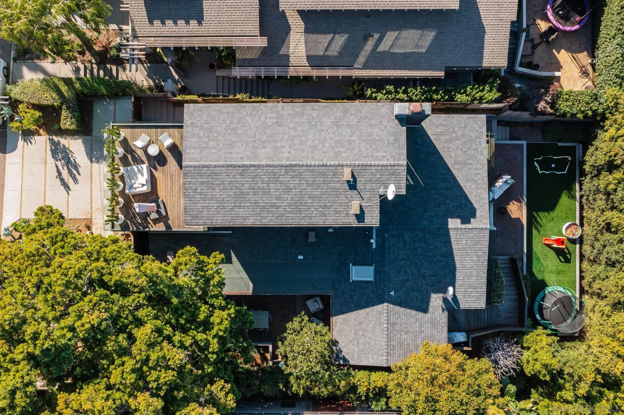 462 15th Street Del Mar, CA 92014 - Photo 30 of 35 an aerial view of a house with a yard and potted plants