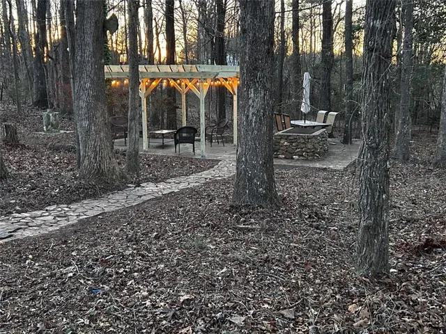 a view of a park with entertaining space