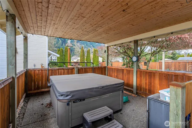 a outdoor space with sitting space