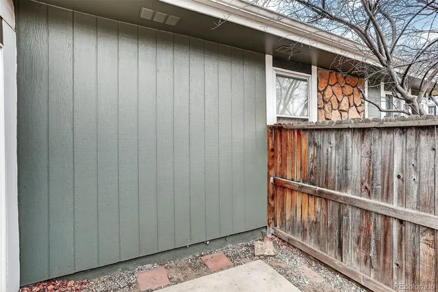 a view of wooden balcony
