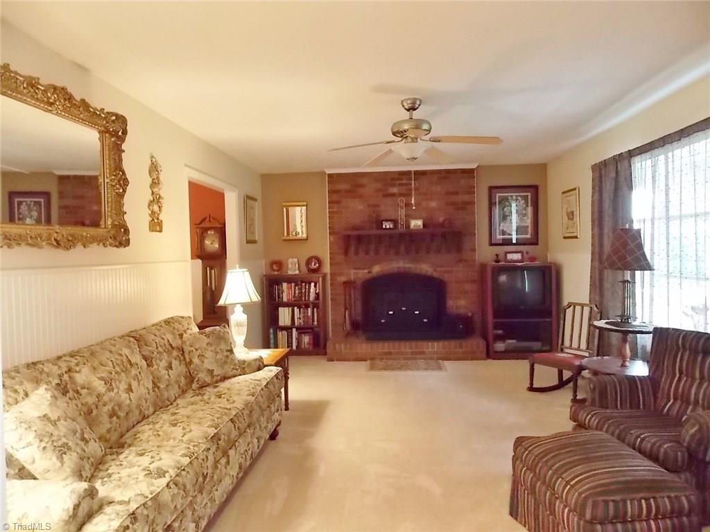 2832 Asbury Road Mount Airy, NC 27030 - Photo 5 of 30 Living Room with Wood Burn Firplace