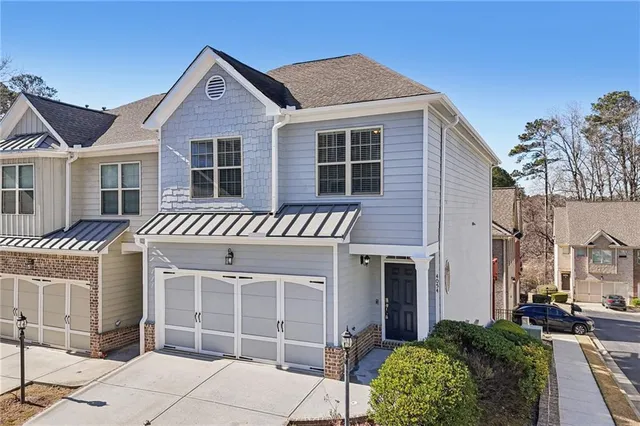 an aerial view of multiple house