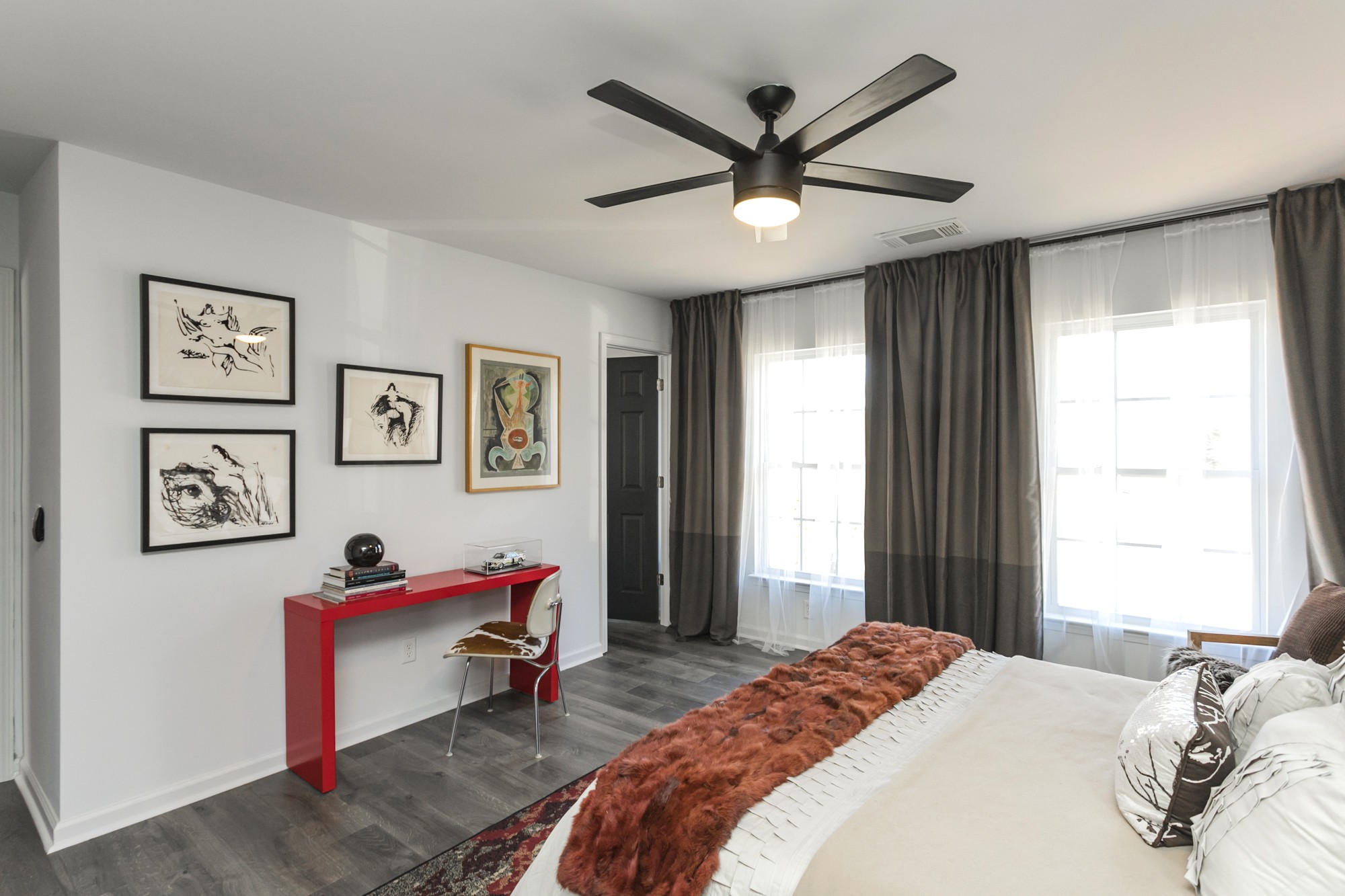 7596 Cherokee Hills Road Fairview, TN 37062 - Photo 24 of 31 a bedroom with a large bed and a window