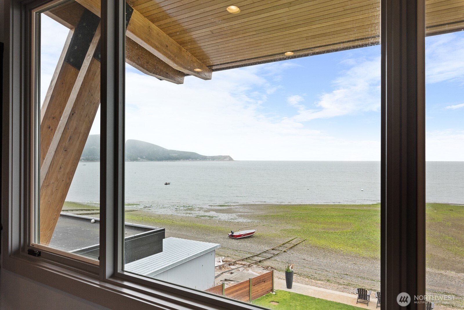 181 Utsalady Road Camano Island, WA 98282 - Photo 30 of 40 a view of a balcony with ocean view