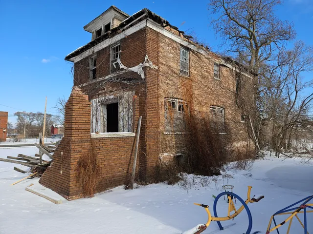 a front view of a house