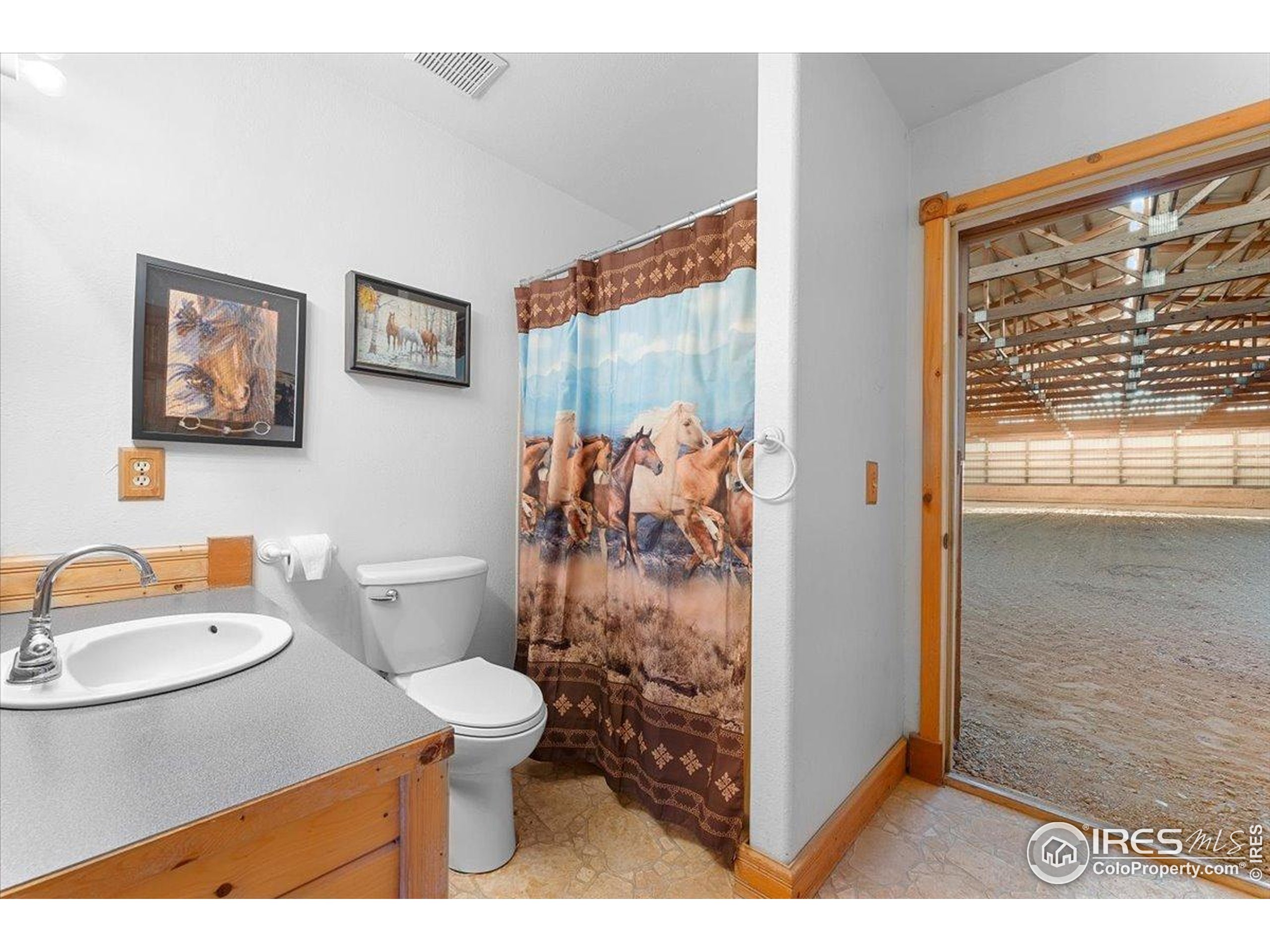 1721 West Co Road 68 Fort Collins, CO 80524 - Photo 15 of 50 a bathroom with a toilet sink and shower curtain