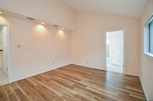 wooden floor in a room
