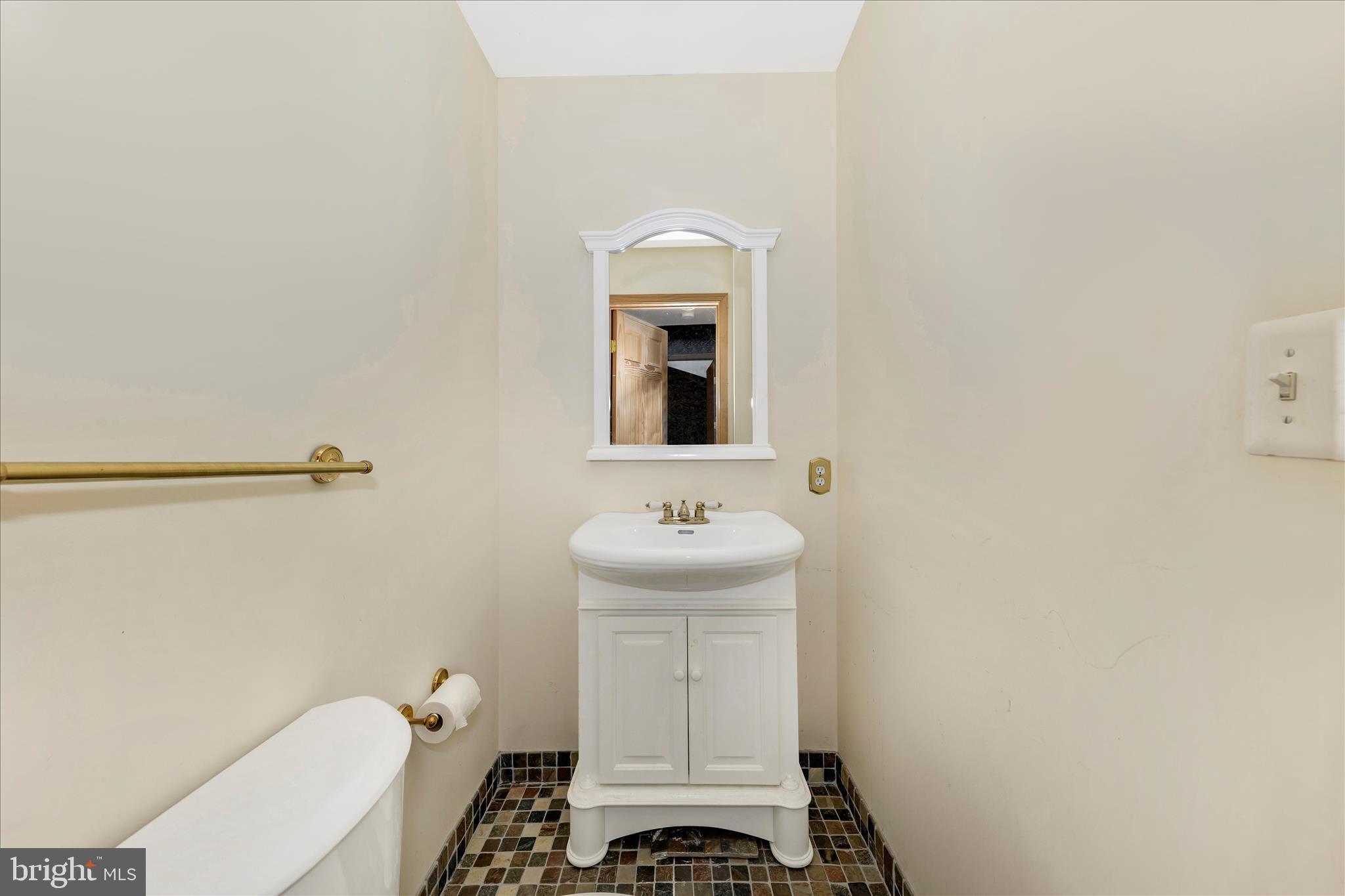 8204 Ball Road Frederick, MD 21704 - Photo 31 of 55 a bathroom with a sink and mirror with toilet