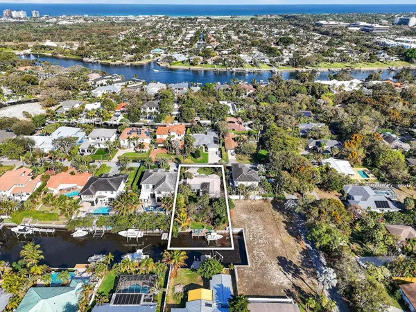 an aerial view of multiple house
